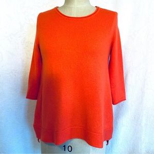 Pure Cashmere Sm crewneck in soft orange